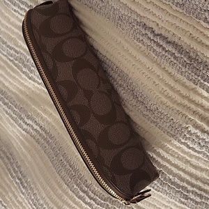 Coach Pencil Case Signature Canvas